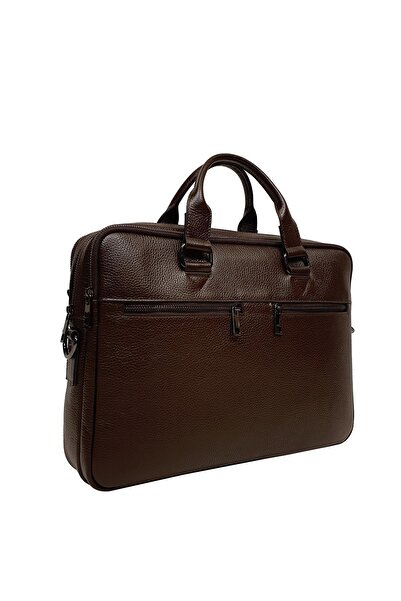 GENTE Genuine Leather Unisex Laptop & Briefcase Brown Gn071899drl