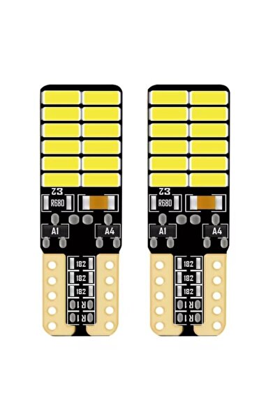 BALP 2 Adet Buz Mavi Renk T10 Dipsiz Led Ampul 24 Ledli Park Ampulü Gündüz Fa...