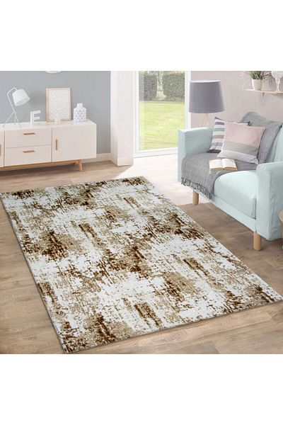 Hakan Digital Carpet Cover Kerem Brown
