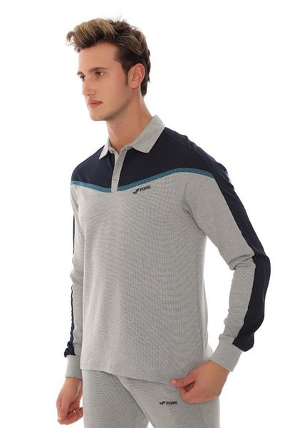 FORE SPORT Men's Polo Collar Long Sleeve T-shirt Suit
