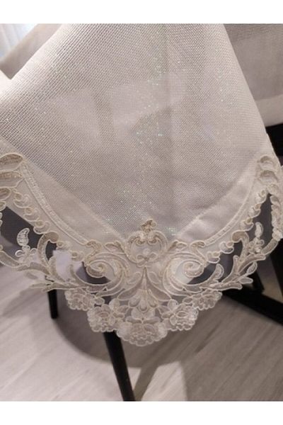 Çeyiz Bahçesi Față de masă din in Efsun 160&220