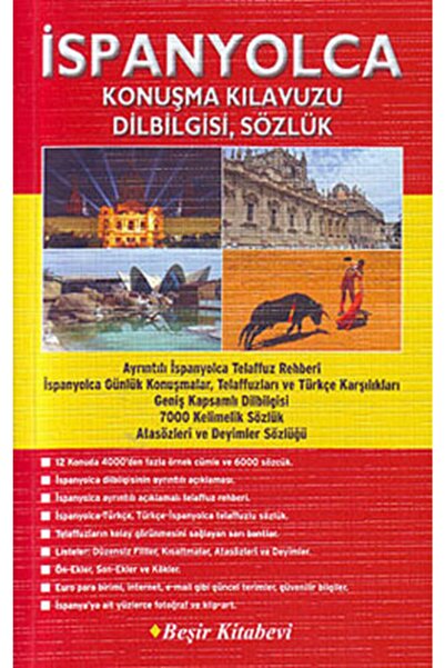 Beşir Kitabevi Ispanyolca Konuşma Kılavuzu Dilbilgisi Sözlük