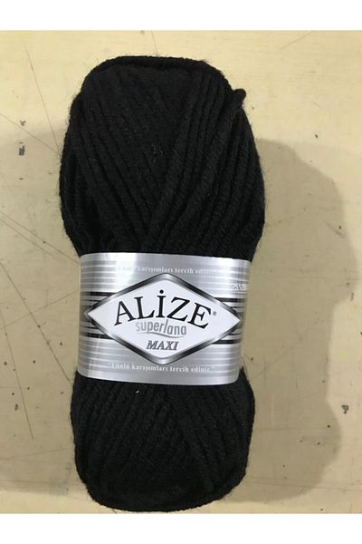 Alize Süperlana Maxi Πλεκτό Χέρι Ipi-60 Μαύρο