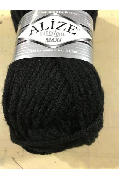 Alize Süperlana Maxi Πλεκτό Χέρι Ipi-60 Μαύρο