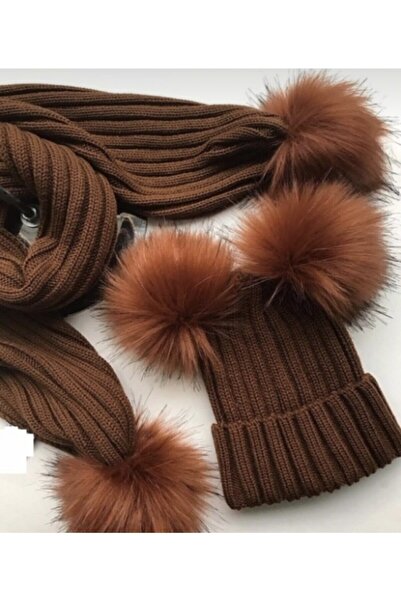 lalinkids Taba Unisex Copii Tricotaj Bebeluş Eşarfă Set Beanie