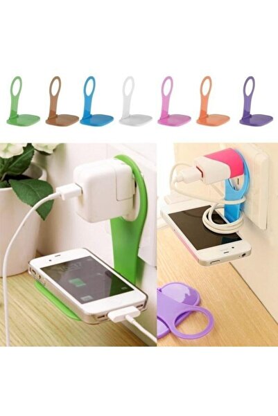 FırsatYeri Priz Üstüne Takılan Katlanabilir Telefon Şarj Standı Tutucu Aparat