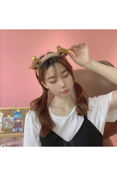 QUEEN AKSESUAR Drăguț ursuleț de pluș pufos coroană tridimensională pentru ad...