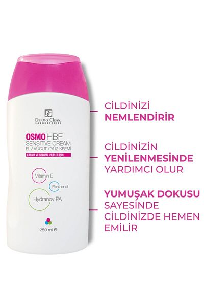 Dermo Clean Osmo Hbf Sensitive Hand, Body and Face Moisturizing Cream