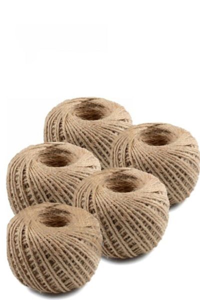 Övgü Home Wicker Rope, Sack Rope, Whip Rope, Jute Rope 100 Grams, 5 Pieces