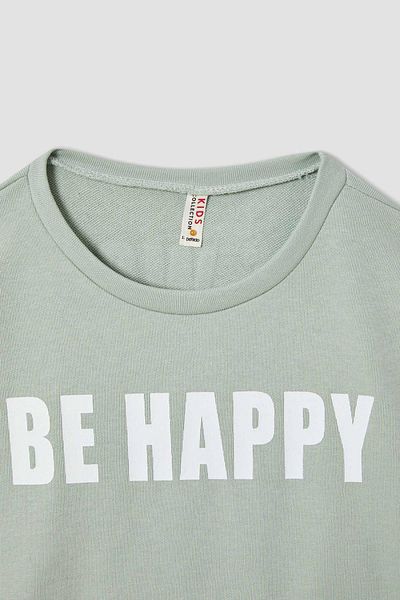 DeFacto Girl Crop Crew Neck Sweatshirt
