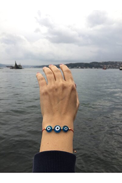 Lade سوار حبل أحمر 3 قطع مع خرز عين الشر