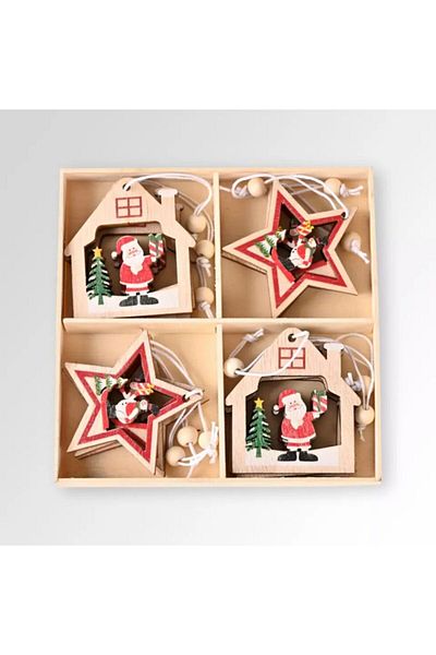 QUEEN AKSESUAR Christmas 12-Piece Pine Tree Ornament