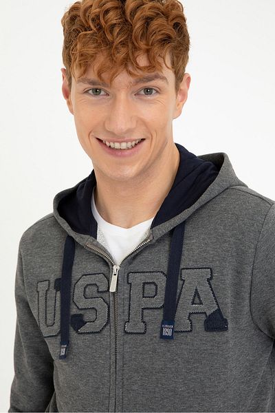 U.S. Polo Assn. Γκρι ανδρικό φούτερ