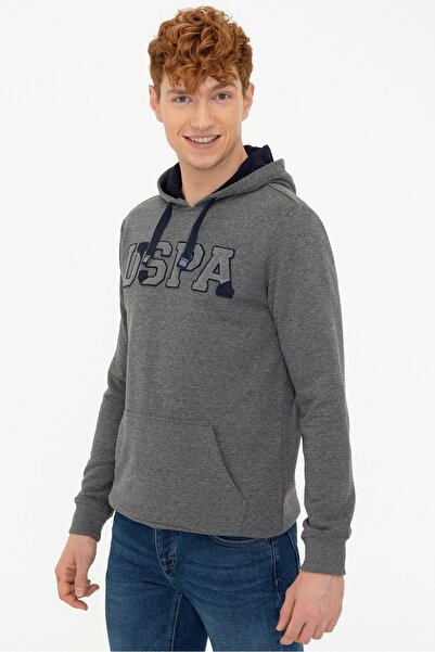 U.S. Polo Assn. Ανδρικό φούτερ σε γκρι χρώμα
