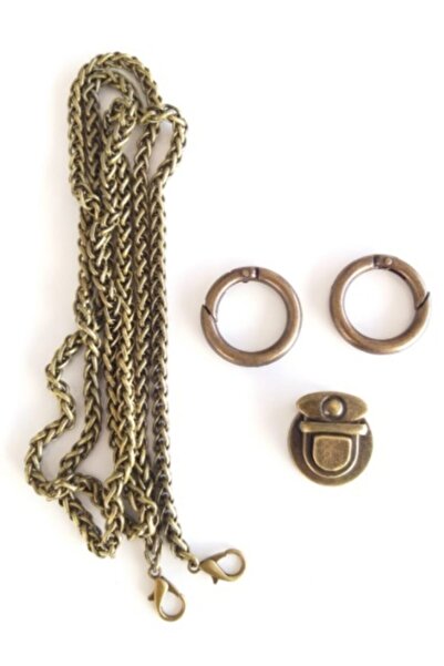 angel çanta aksesuar Σετ αλυσίδας, κλειδαριάς και ελατηρίου σε αντίκες χρώματ...