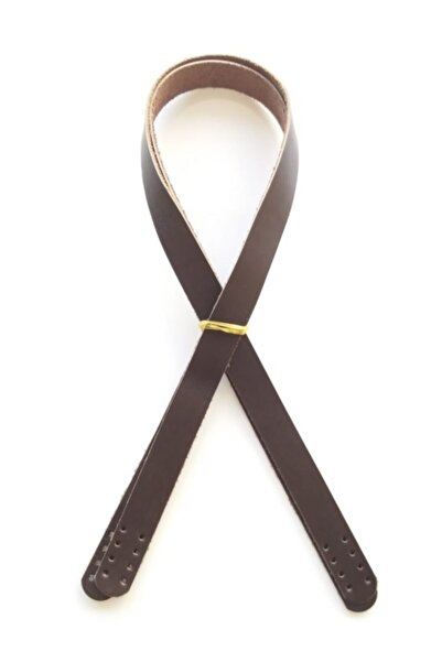 angel çanta aksesuar Culoare Maro Inchis Piele Veritabila 70x2 Cm Maner Dublu