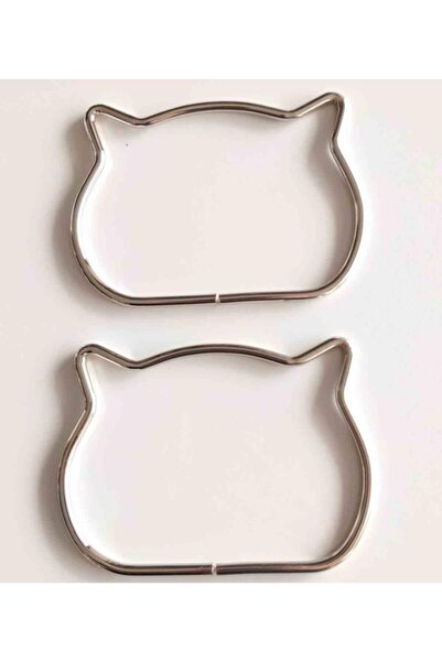 angel çanta aksesuar 12x8,5 Cm Mâner de geantă din metal de culoare argintie