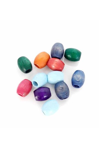 angel çanta aksesuar 10 margele colorate ovale din lemn