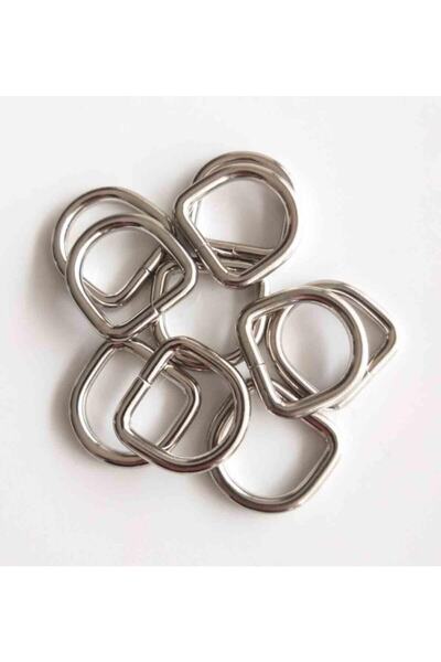 angel çanta aksesuar Set de 10 inele de culoare argintie 2 cm D