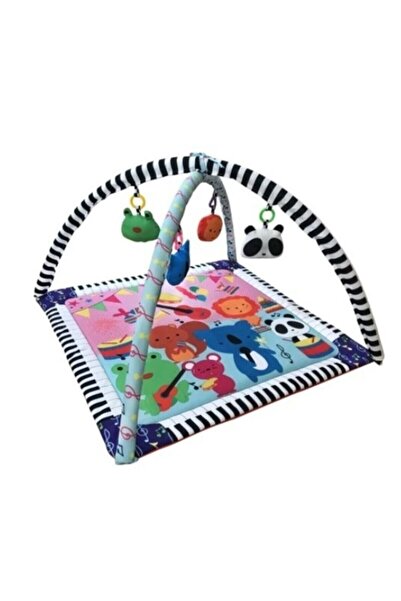 Genel Markalar Melodika Oyun Halısı 70x70 Cm, 4 Adet Çıngıraklı Oyuncak Dahildir