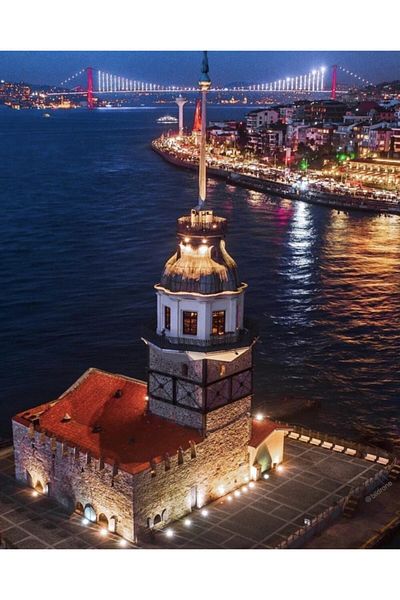 MARCEL SANAT Night Maiden's Tower Diamond Mosaic Painting 53X66Cm