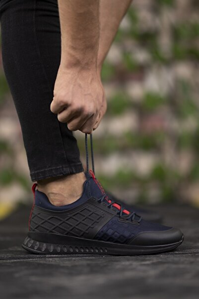 Riccon Navy Blue Red Unisex Sneaker00121975