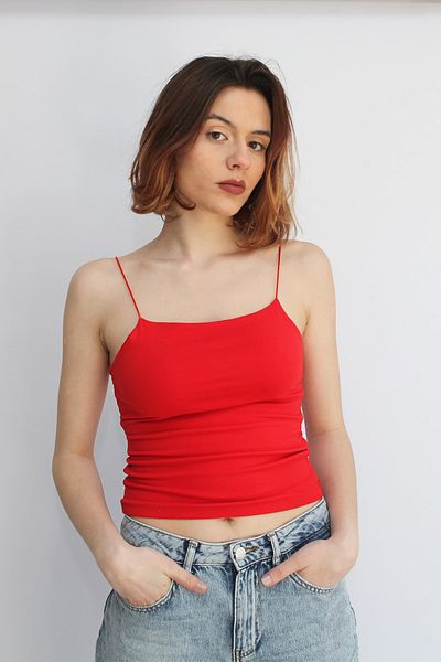 Rosse Butik Women's Red Rope Strap Bustier