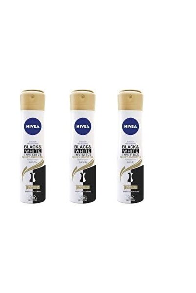 NIVEA Invisible Black & White Ipeksi Pürüzsüzlük Deo 150ml X 3 Adet