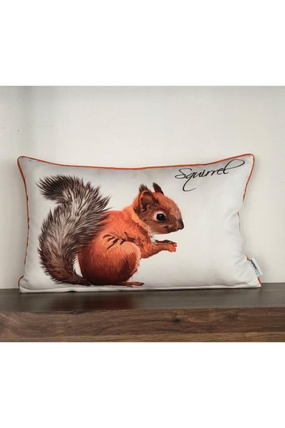 KIRLENTİM E923 Digital Printed Double Sided Patterned Throw Pillow Cover with Piping Edges