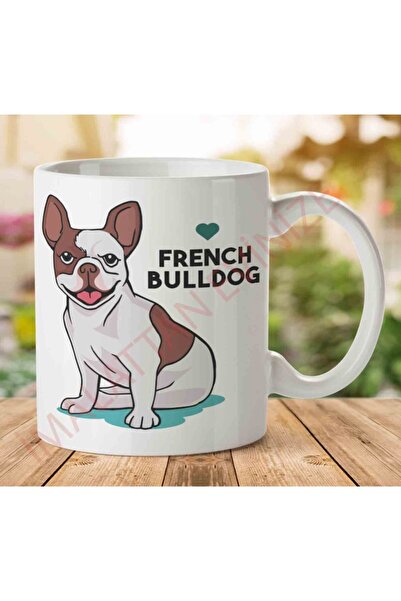 ART HEDİYE كوب مطبوع عليه وجهين من Love French Bulldog