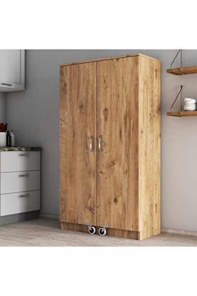 Tanmob Büyük Boy 2 Kapılı Erzak Dolabı Çam - Erc0102