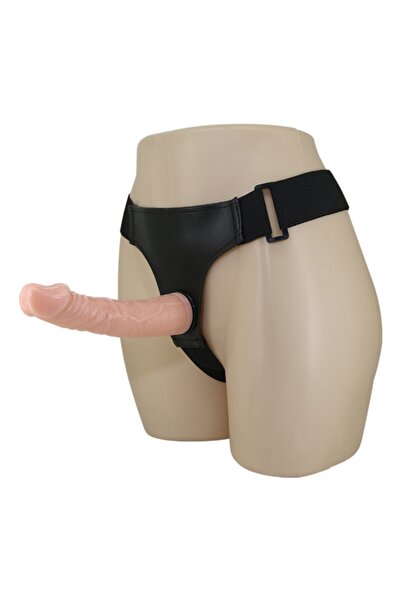 Lilitu Shop 19 cm Belden Bağlamalı Içi Dolu Strapon Penis