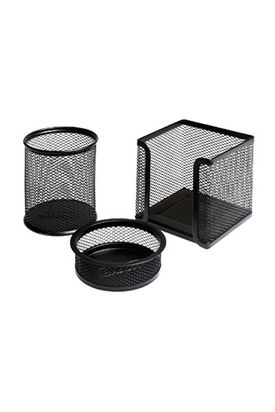 Partyheavenn Метален перфориран комплект от 3 части, черен