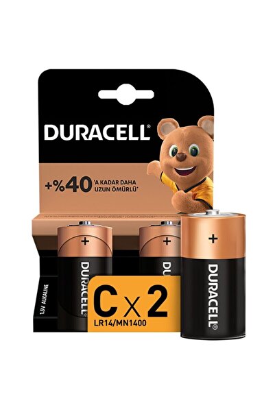 Duracell Marka: Alkalin C Piller, 2’li Paket Kategori: Piller & Şarj Cihazları