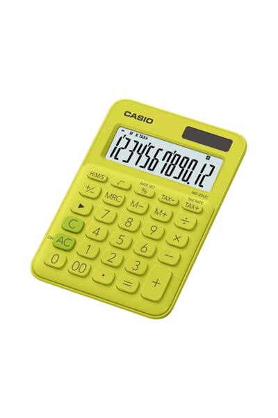 Casio 12 Hane Sarı Masa Üstü Hesap Makinesi Ms-20uc-yg