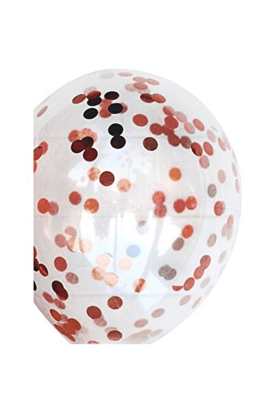 Parti dolabı 1 Pack of Rose Gold Transparent Balloon Confetti Sequins (10gr)