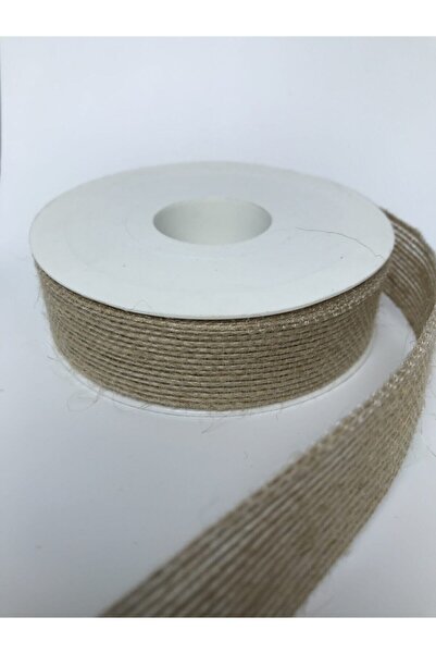 Gazelli Panglică de iută bej 25 mm - 10 metri - Panglică