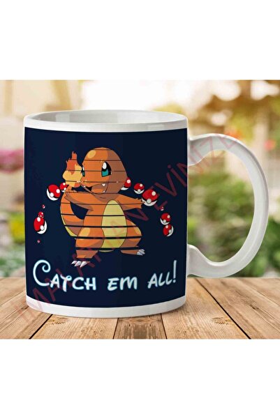 ART HEDİYE كوب بوكيمون تشارماندر بشعار ديزني مطبوع على الجانبين