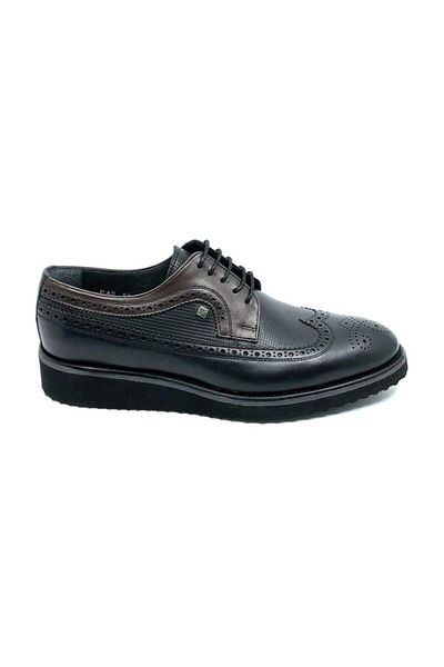 Fosco 1106m Oxford Genuine Leather Black Men's Shoes