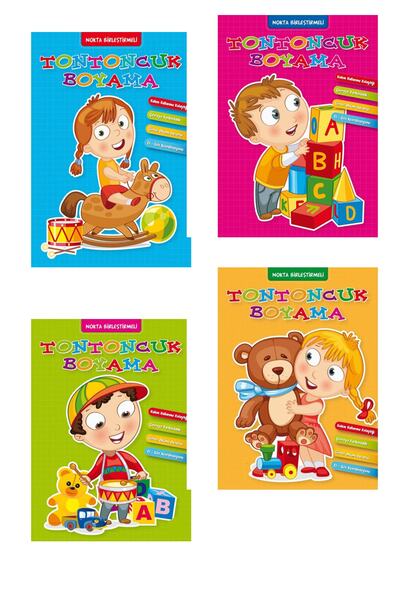 Ema Çocuk Nokta Birleştirmeli Tontoncuk Boyama Seti (4 Kitap)