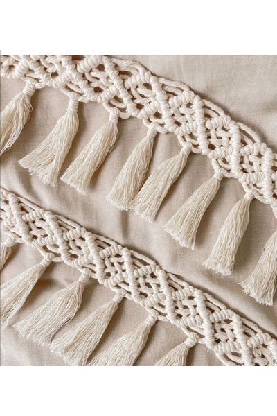 Foksan Deri Macrame Two Pieces Κουρτίνα με δεσμίδες Κουρτίνα Βραχίονας Κουρτίνα Πόρπη