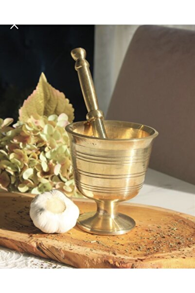 ZÜCEVİM Pirinç Sarı Havan Dövecek 10cm