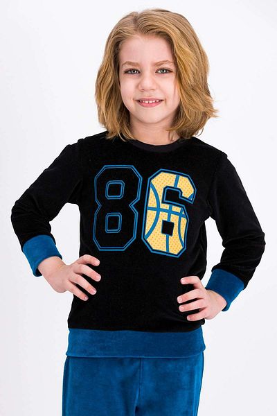 ROLY POLY Σετ φόρμας Rolypoly Basketball 86 Navy Blue Boys Velvet
