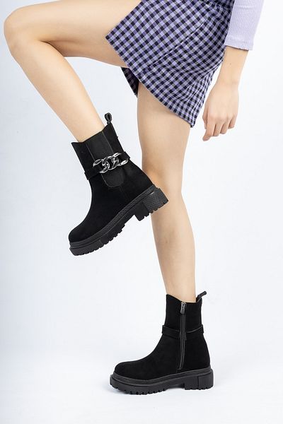 Moda Değirmeni Dámské kozačky s boční přezkou Md1098-116-0002