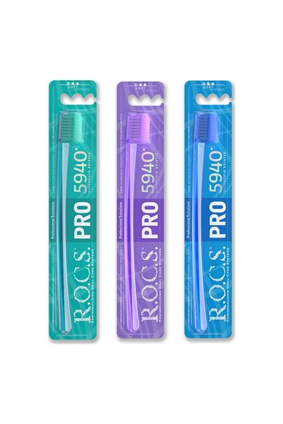 R.O.C.S. Pro 5940 Soft Toothbrush 3 Pieces