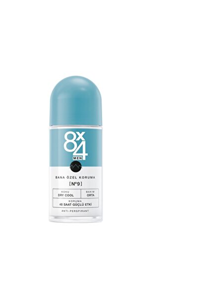 8x4 Men No. 9 Dry Cool Roll On Erkek Deodorant 50ml
