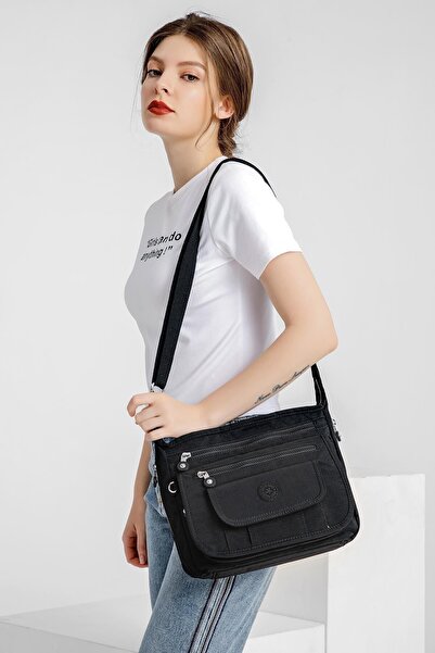 SMART BAGS Smbyb3005-0001 Μαύρη γυναικεία τσάντα χιαστί