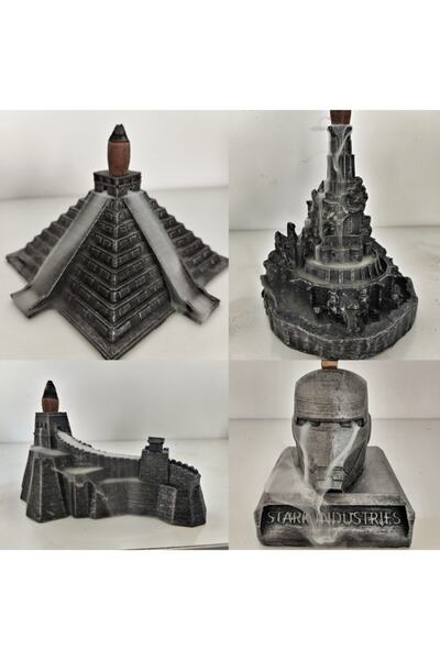 Ard.Art Ironman Yüzüklerin Efendisi Kule Çin Seddi Ve Piramit 4 Lü Tütsülük S...