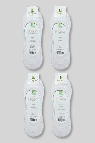 jilly jo Мъжки бели бамбукови балерини, 4 чифта