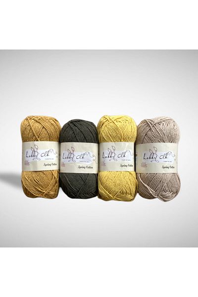 Masal Örgü Evi Punch and Amigurumi Thread Set of 4 100% Cotton